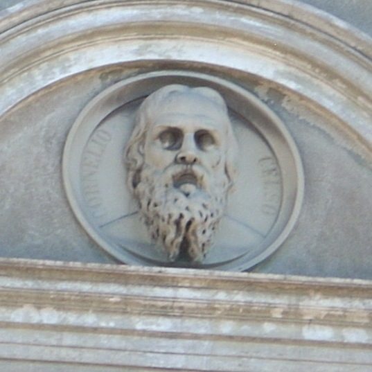 Aulus Cornelius Celsus bas-relief. Old Ospedale Maggiore, Vercelli. Italy - 02.JPG